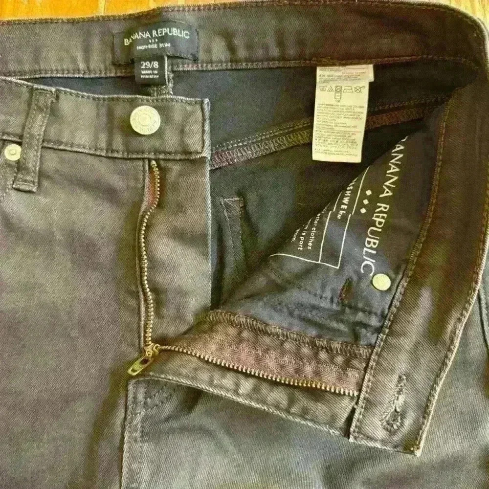 Banana Republic High-Rise Slim Fit Denim Women’s Pants, Barn Red, Size 29/8 - Picture 6 of 9